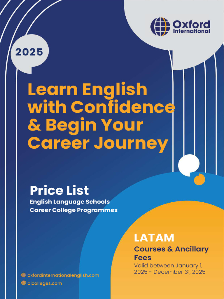 Oxford Price List 2025 for Courses | PDF | International English ...