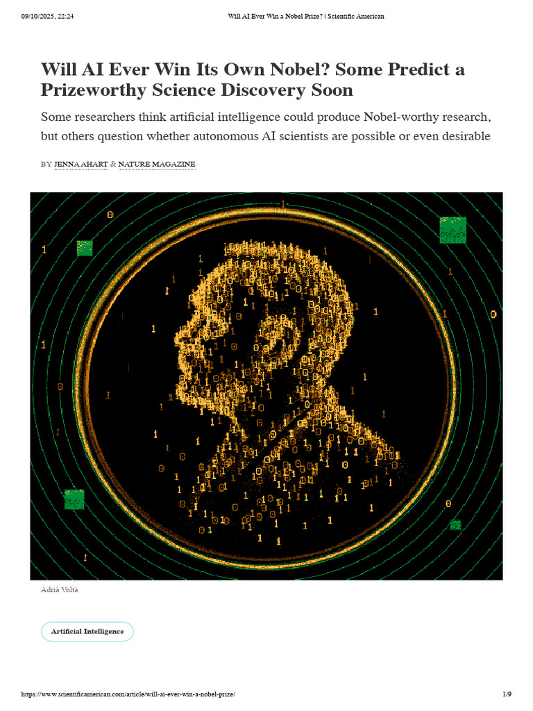 Will AI Ever Win A Nobel Prize - Scientific American | PDF | Artificial ...