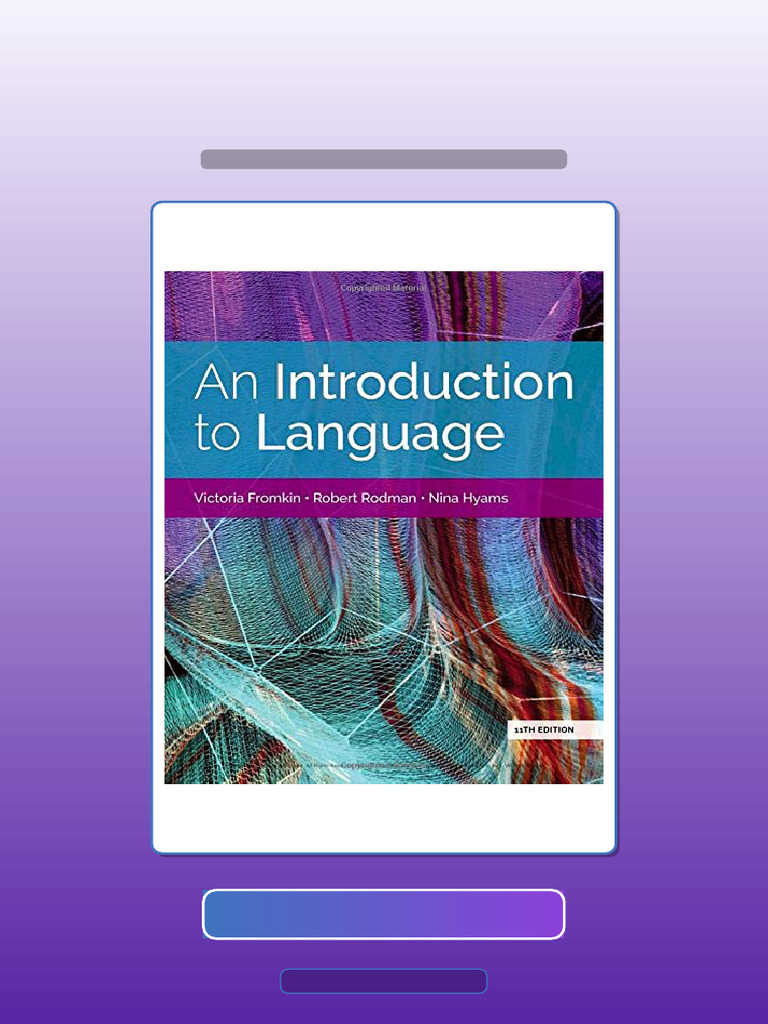 Complete An Introduction To Language 11th Edition Victoria Fromkin HQ ...