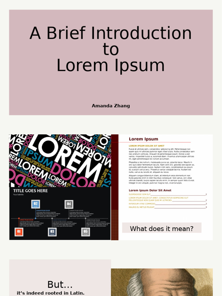 A Brief Introduction To Lorem Ipsum: Amanda Zhang | PDF