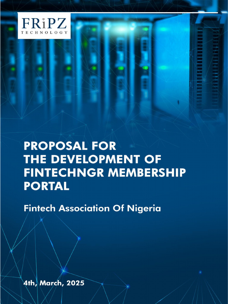 Fintechngr Membership Portal Development Proposal | PDF | Security ...