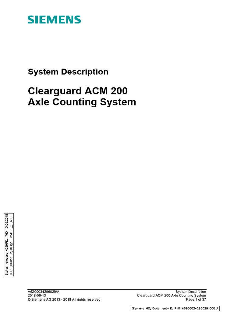 Clearguard ACM 200 System Overview | PDF | Computer Network | Relay