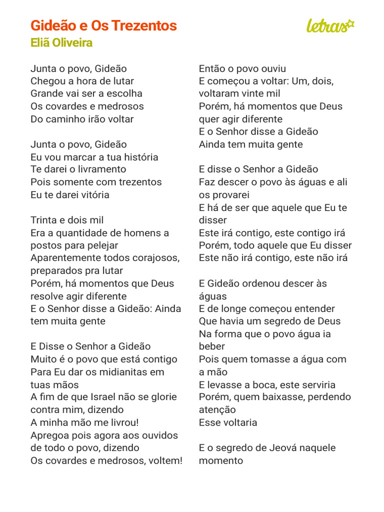 Gideão e os Trezentos: Vitória Divina | PDF