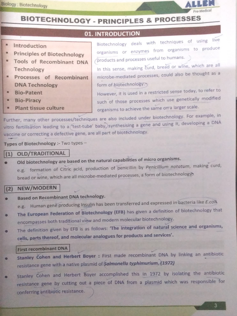 Principles of Biotechnology Explained | PDF | Molecular Cloning | Plasmid