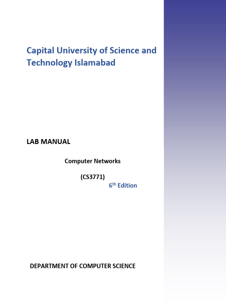 Computer Networks Lab Manual CS3771 | PDF | Routing | Computer Network