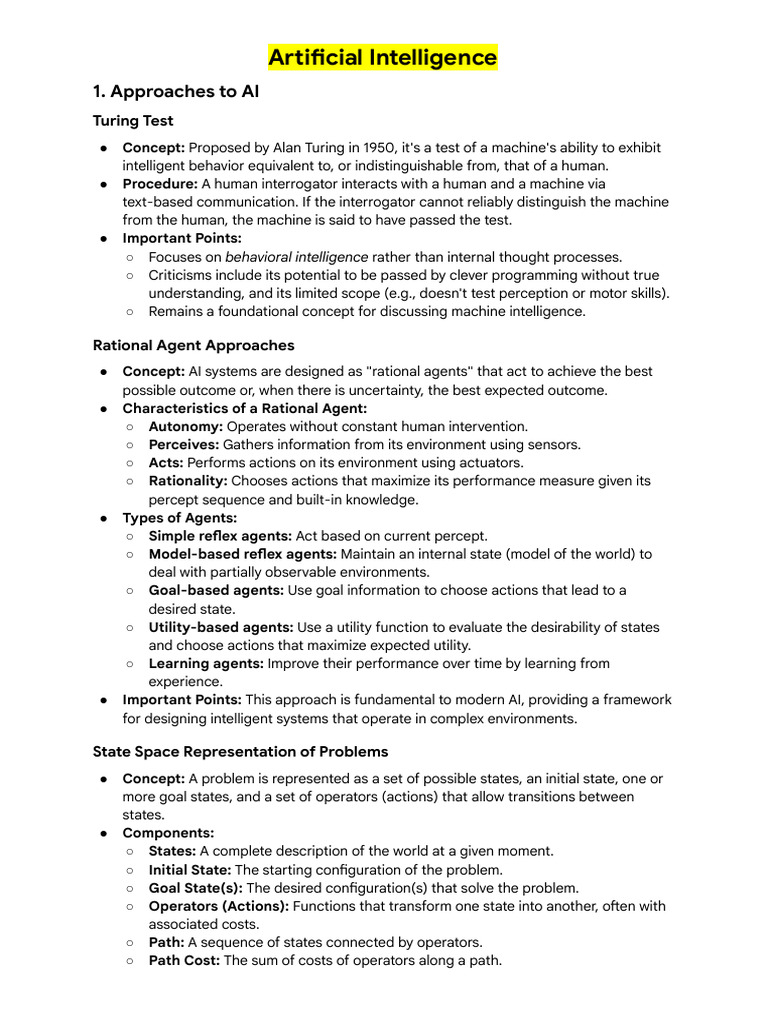 Types of Artificial Intelligence Approaches | PDF | Fuzzy Logic | Parsing