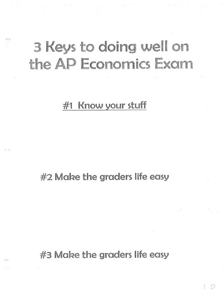 AP Micro Keys To Success | PDF