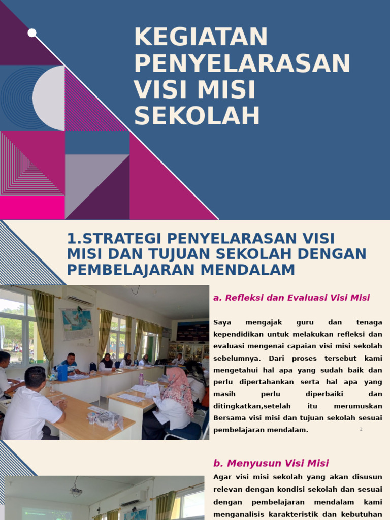 Penyelarasan Visi Misi Sekolah 2023 | PDF