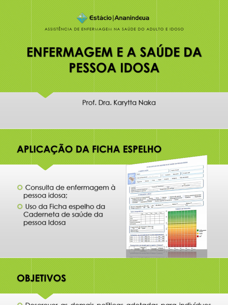 Assistência de Enfermagem ao Idoso | PDF | Terceira idade | Enfermagem