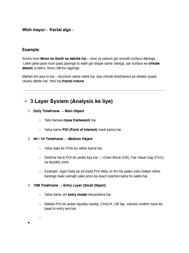 Fractal Trading Strategy Explained | PDF