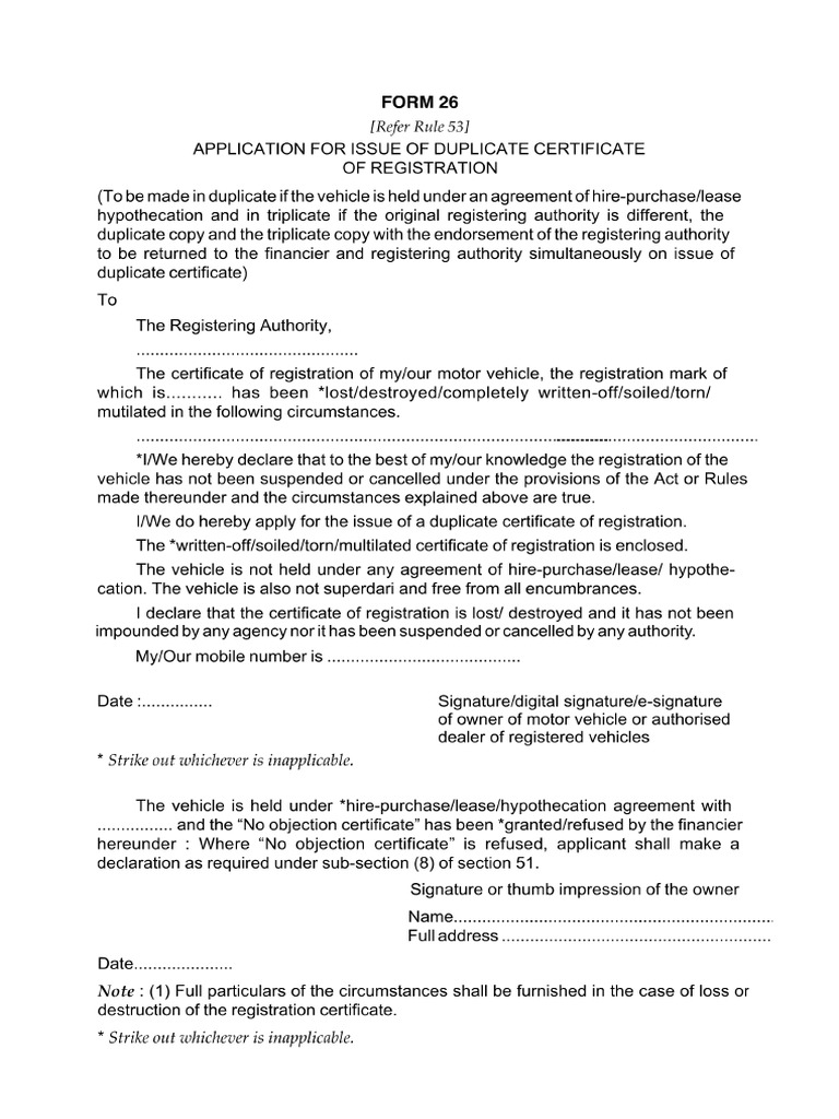 Form 26 | PDF