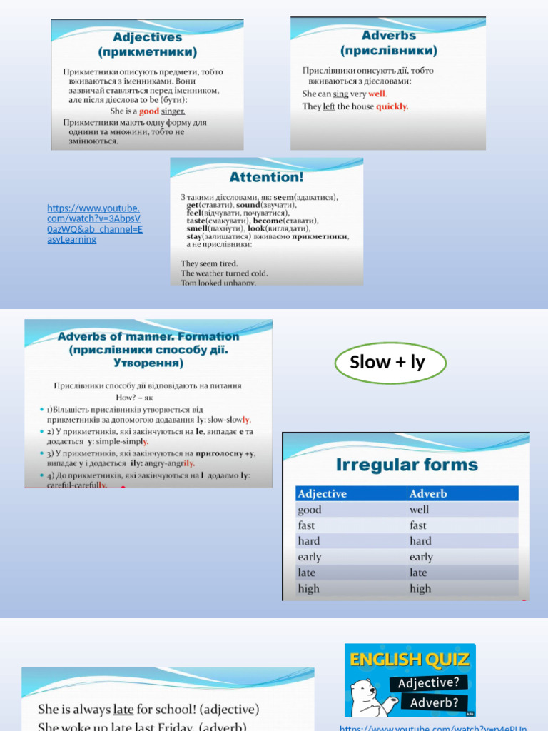 Adverbs Adjectives | PDF