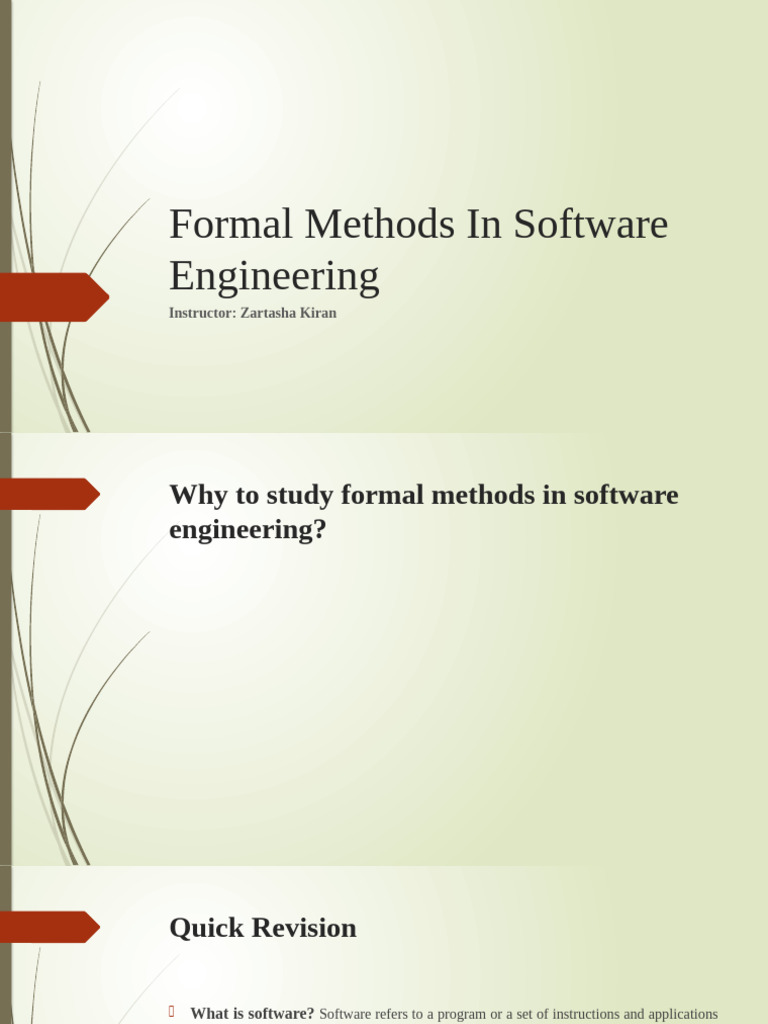 Understanding Formal Methods in Software Engineering | PDF | Formal ...