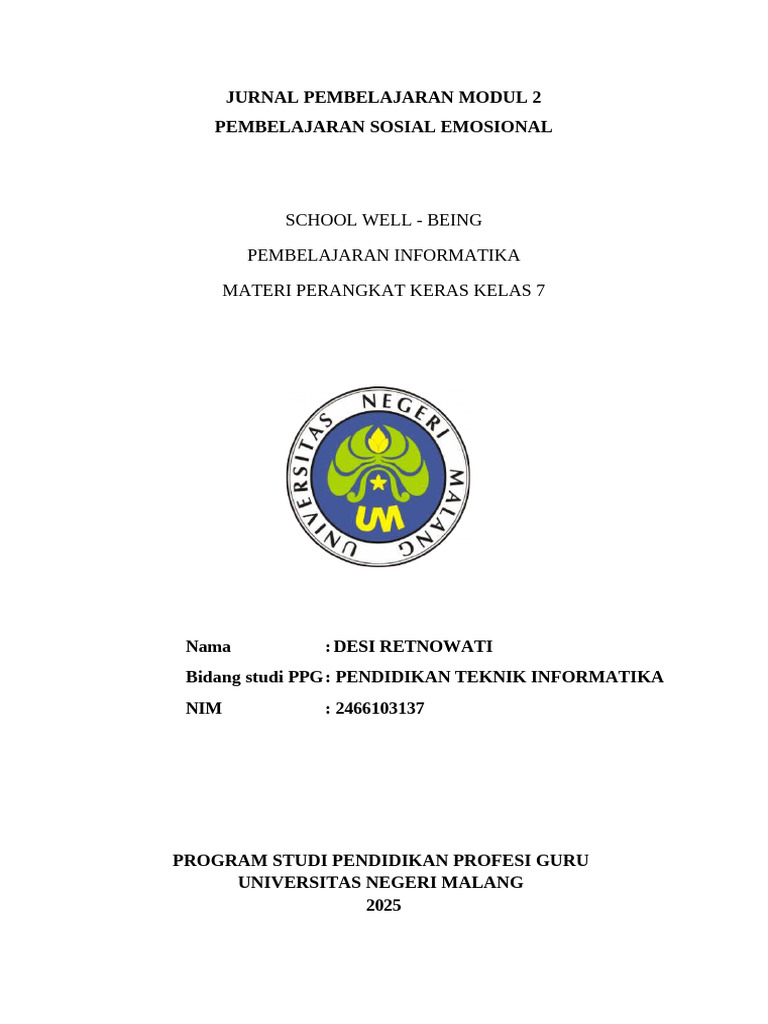 Jurnal Pembelajaran Modul 2 | PDF