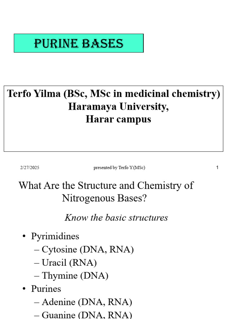 Unit-6 Purines | PDF | Caffeine