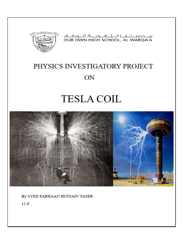 Tesla Coil Physics Project Overview | PDF | Transformer | Inductor