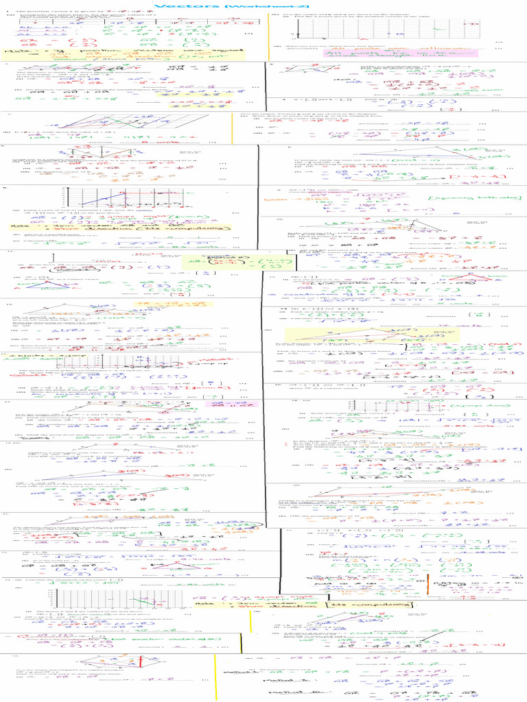 Extended Vectors Worksheet-2 Ms | PDF