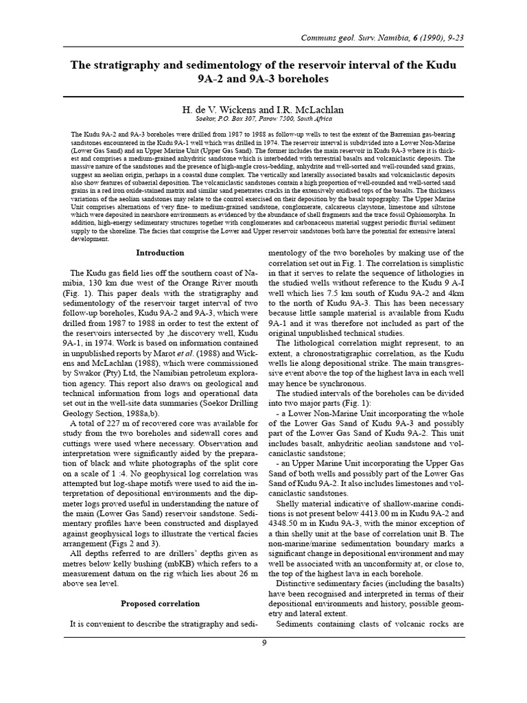 Kudu 9A-2 and 9A-3 Reservoir Stratigraphy | PDF | Clastic Rock | Sandstone