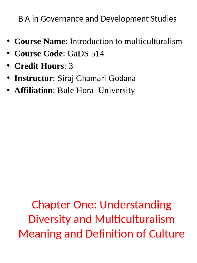 Understanding Multiculturalism in Society | PDF | Multiculturalism ...