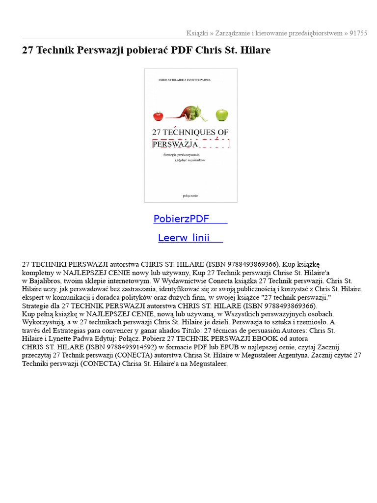 27 Techniki Perswazji PDF | PDF