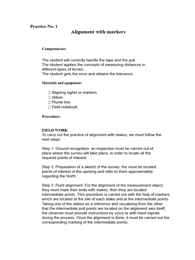 Tape Measurement Alignment Techniques | PDF | Observational Error ...