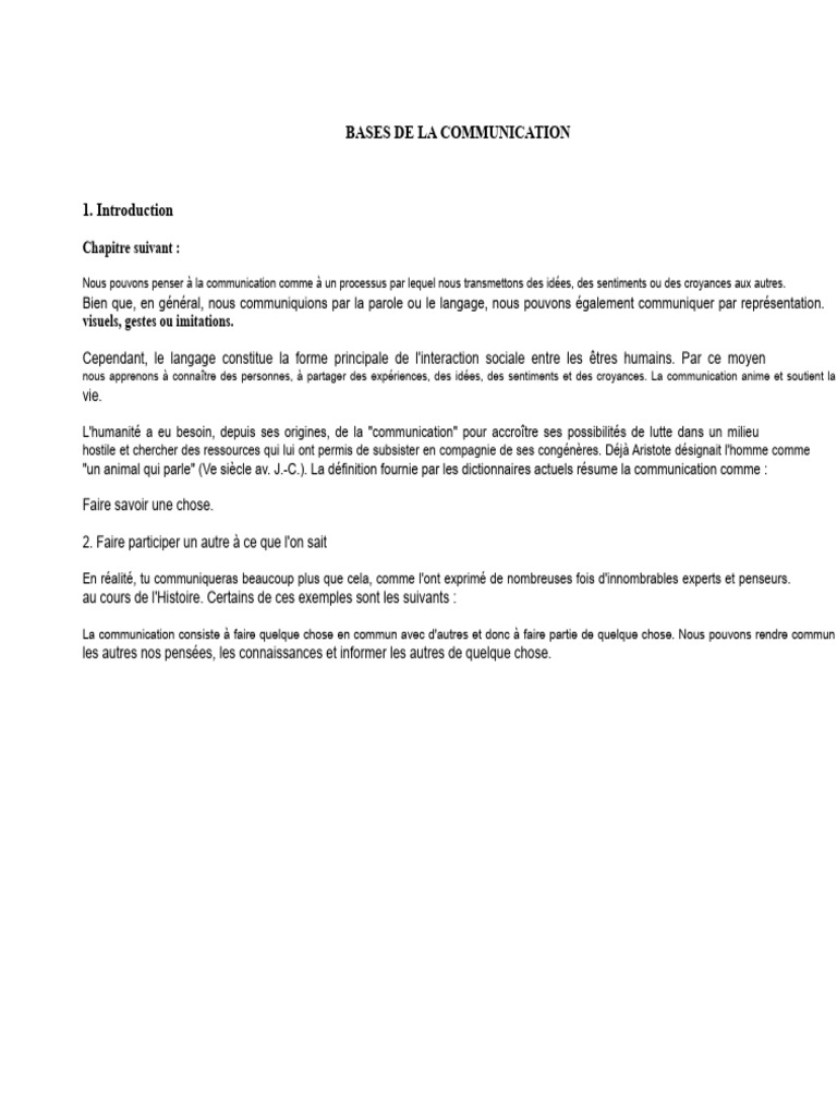 Fondamentaux de la communication humaine | PDF | Communauté | Écriture