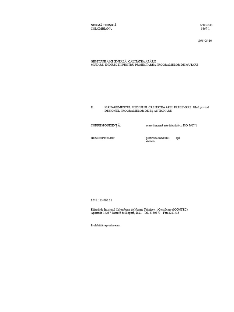 Ntc-Iso 5657-01 | PDF