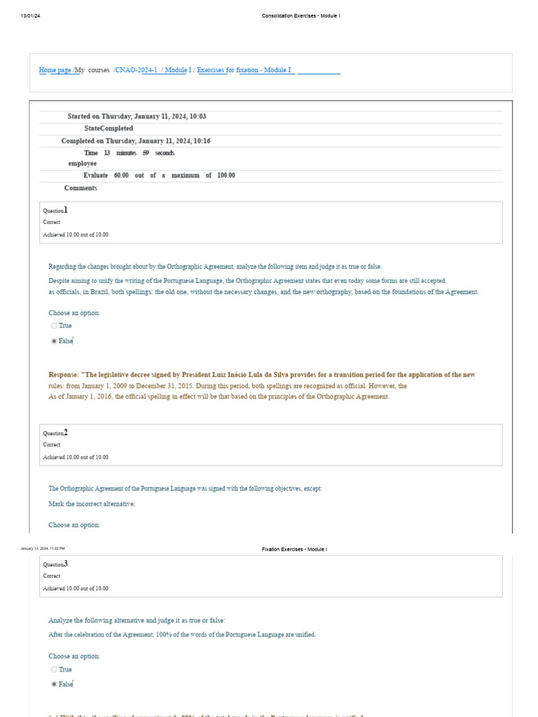 Module I Consolidation Exercises | PDF | Orthography | Linguistics