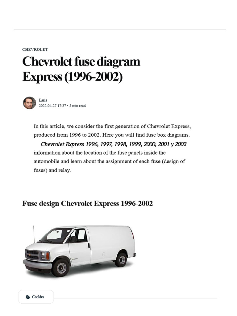 chevy express cigarette lighter fuse Chevrolet (2003 - 2008) - box diagram 2020 Chevrolet Express Cigarette lighter