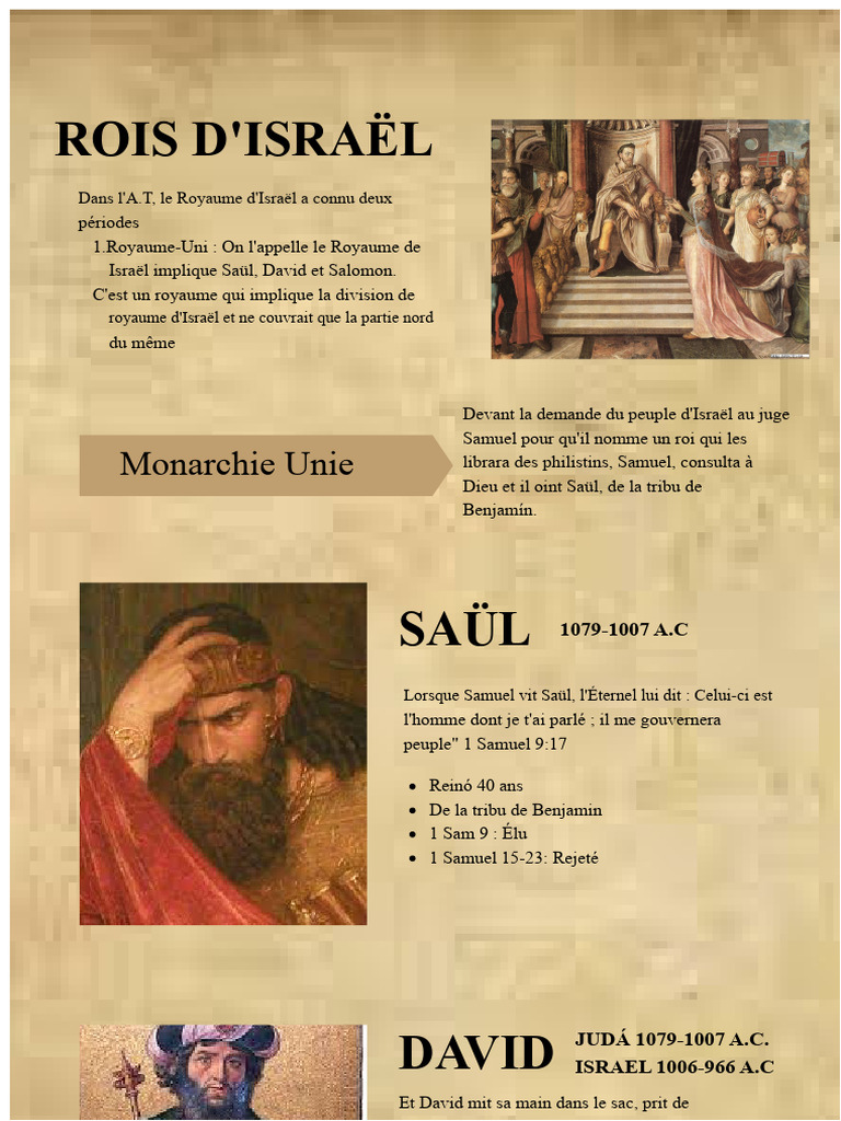 Histoire des Rois d'Israël et de Juda | PDF | Livres des Rois | Saül