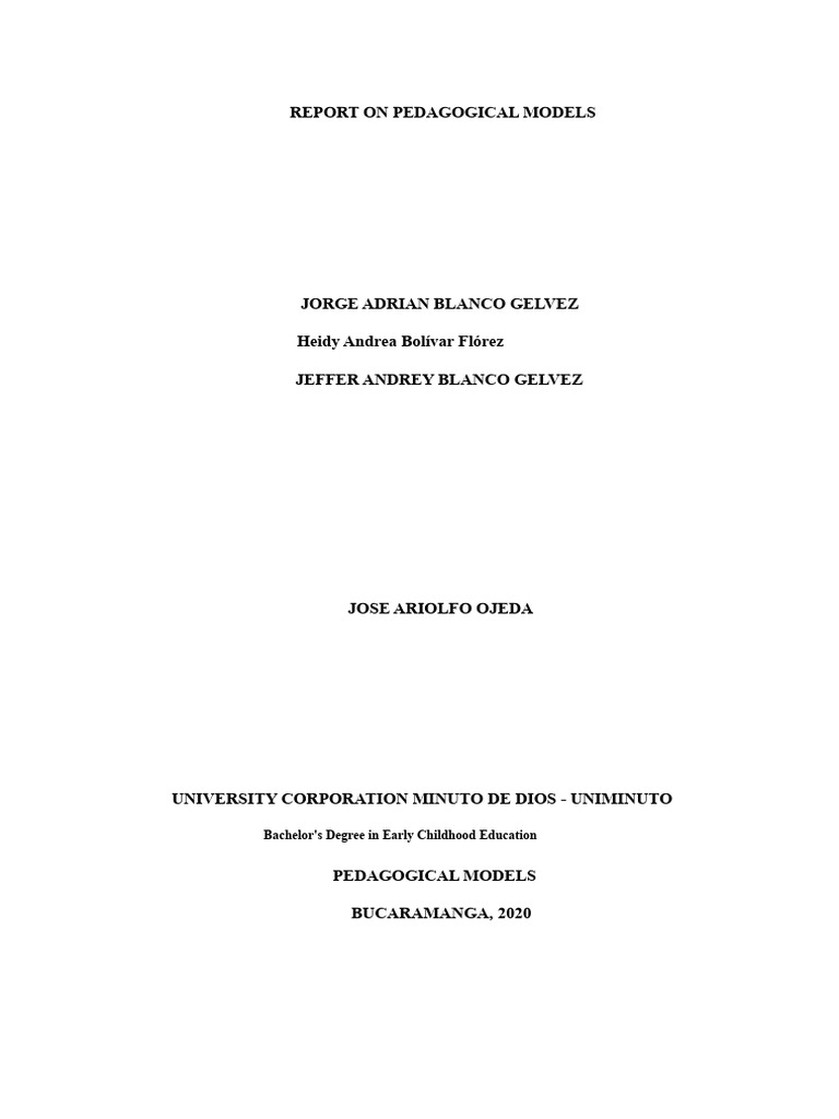 Comparative Analysis of Pedagogical Models | PDF | Teachers | Pedagogy