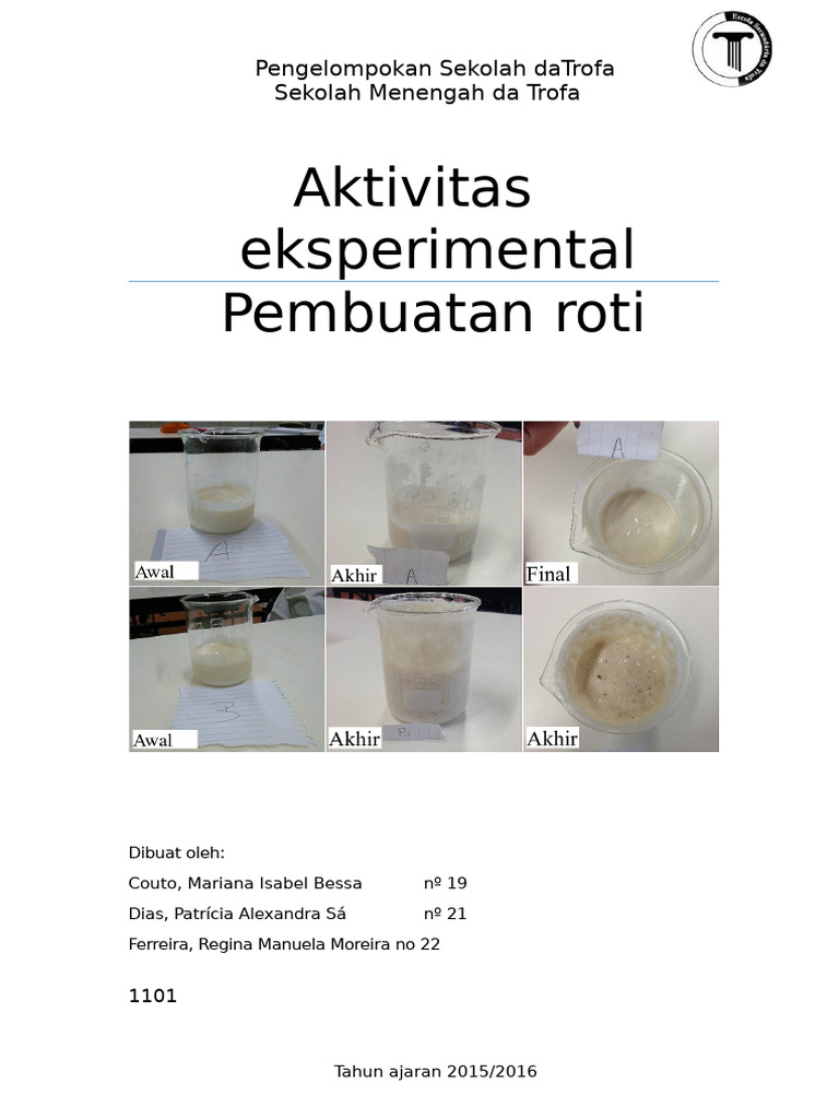 Eksperimen Fermentasi Roti Anaerobik | PDF