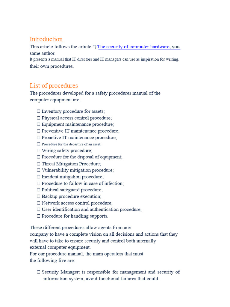 IT Security Procedures Manual Guide | PDF | Malware | Password