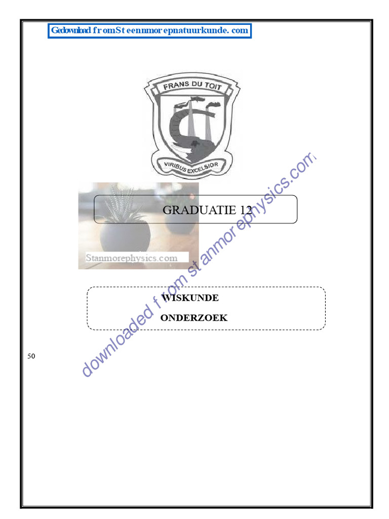 Wiskunde GRAAD 12 Onderzoek Reeksen en Reeksen en Memo | PDF