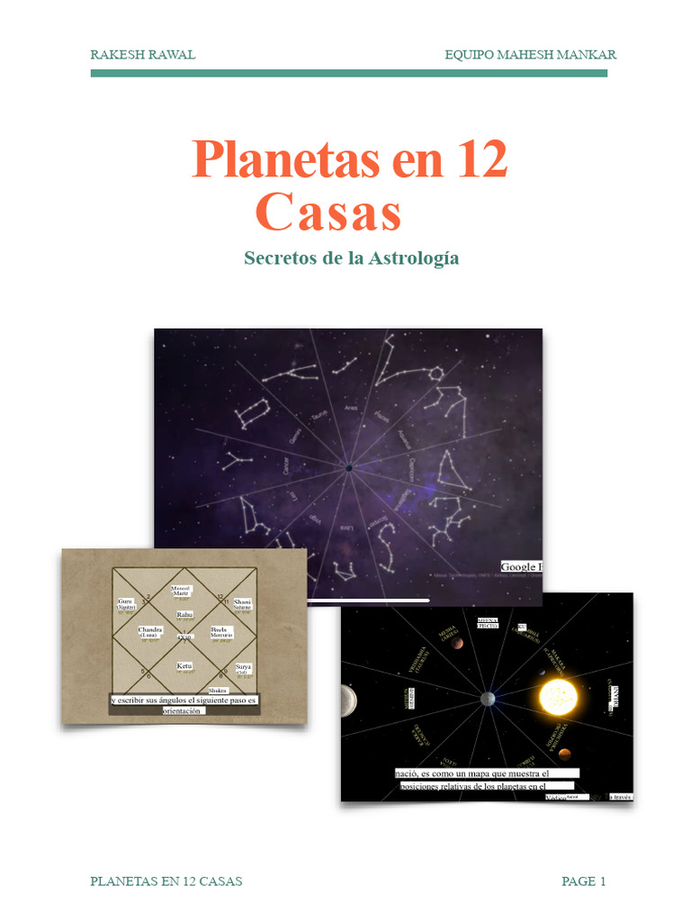 Influencia de Planetas en 12 Casas Astrológicas | PDF | Pensamiento ...