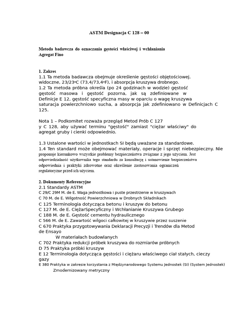 Astm C 128 | PDF