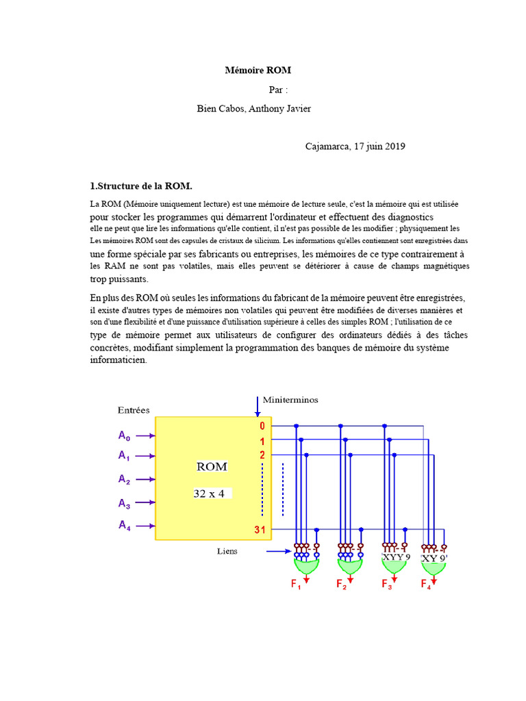 Comprendre la mémoire ROM | PDF | Mémoire (informatique) | Mémoire morte
