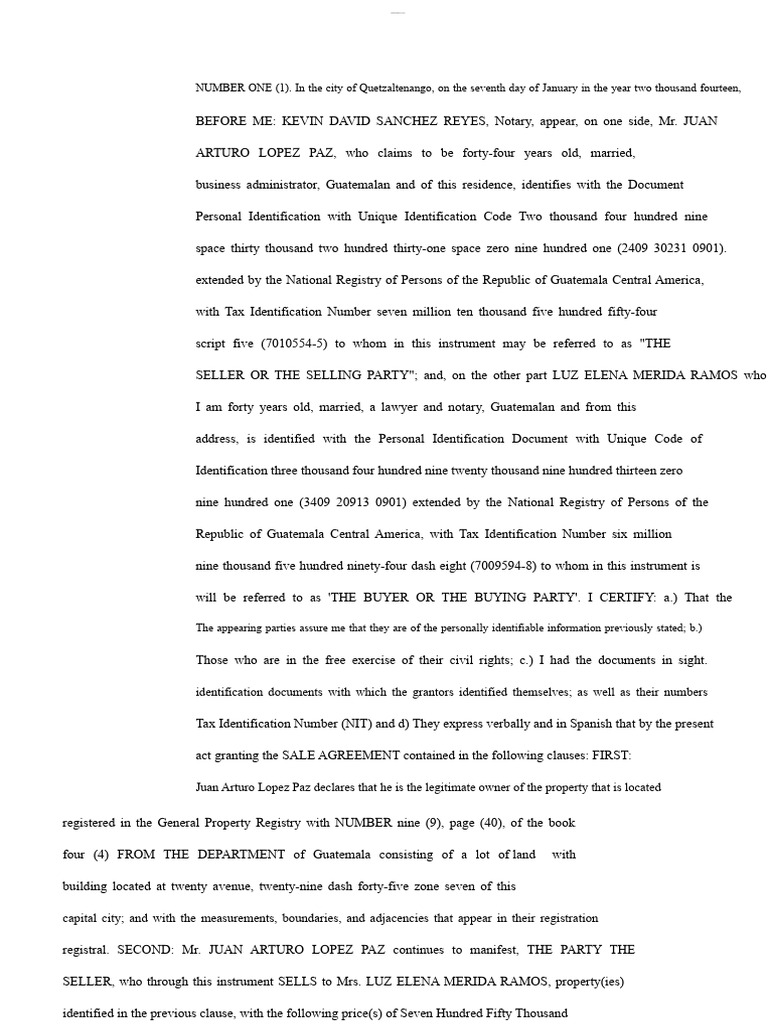Example of Notarial Law Protocol | PDF | Conveyancing | Lawsuit