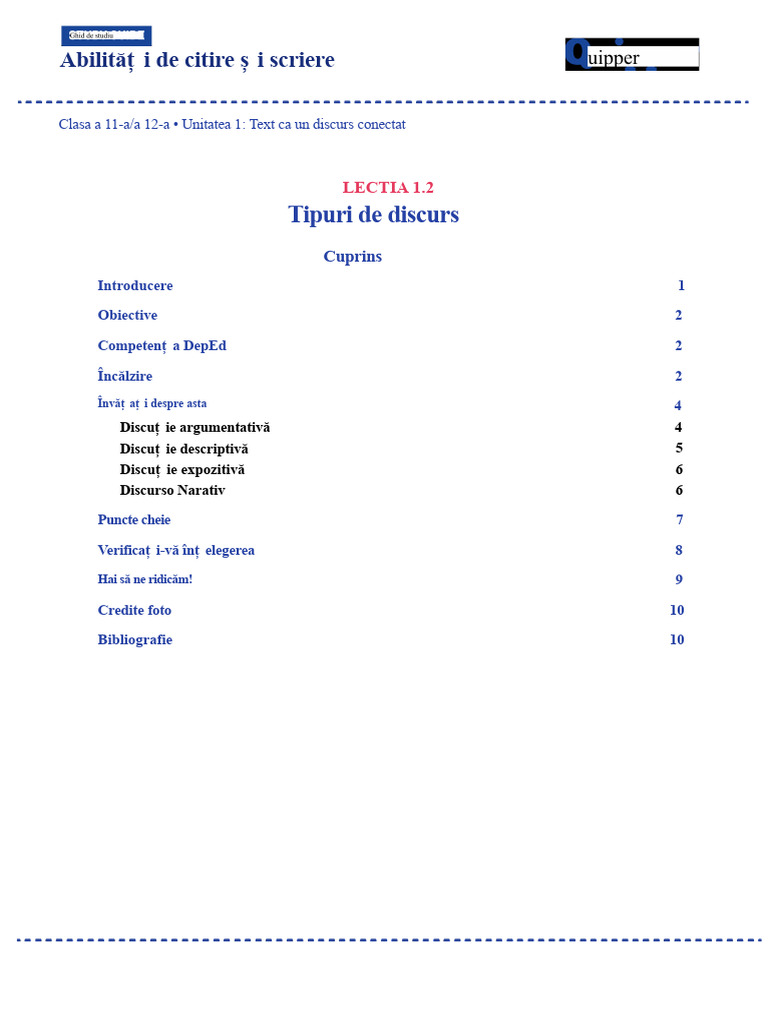 ME EngRW 11 Q3 0102 - SG - Tipuri de Discurs | PDF