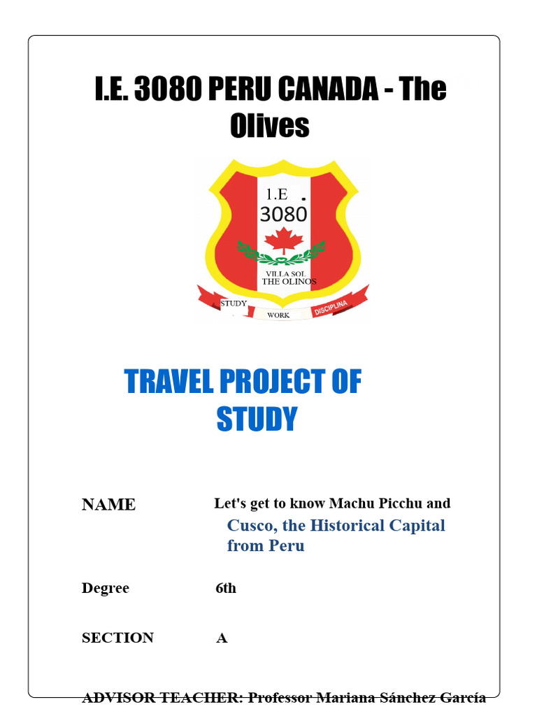 Machu Picchu Study Trip Project 2019 | PDF | Peru | Machu Picchu