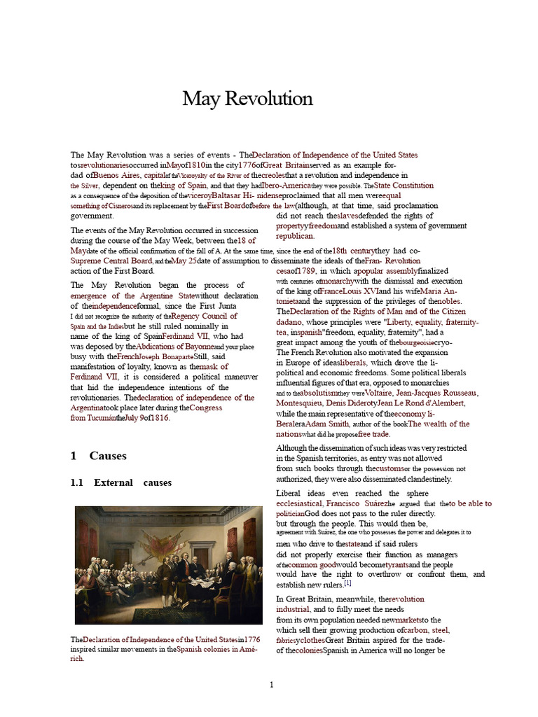 Argentina's May Revolution Explained | PDF | Viceroyalties Of The ...