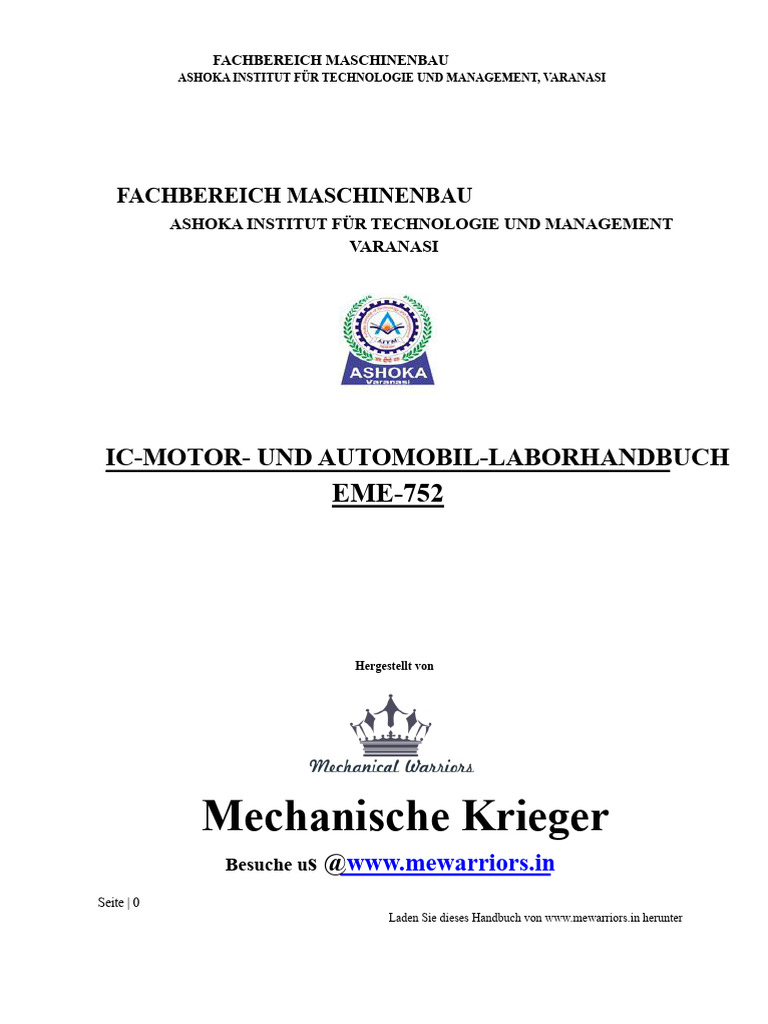 Automobil Laborhandbuch | PDF