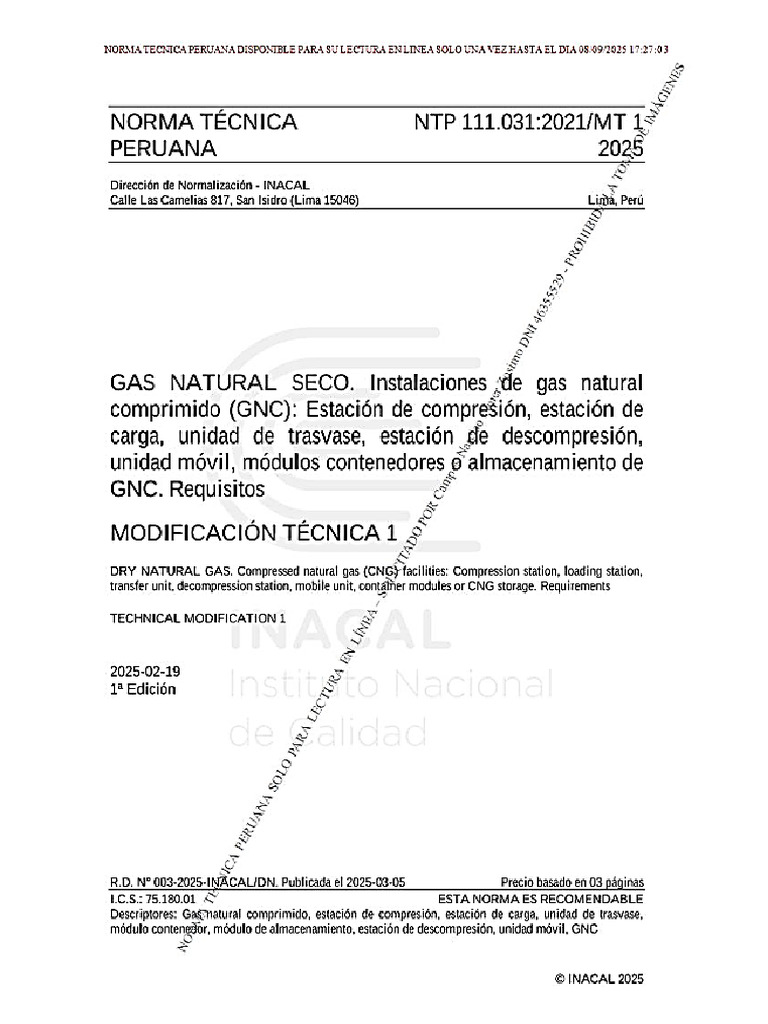 NTP 111.031-2021-MT1 2025 | PDF