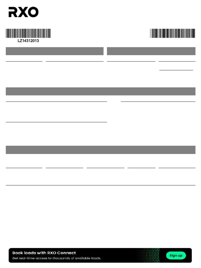 RXO Load Confirmation Details | PDF