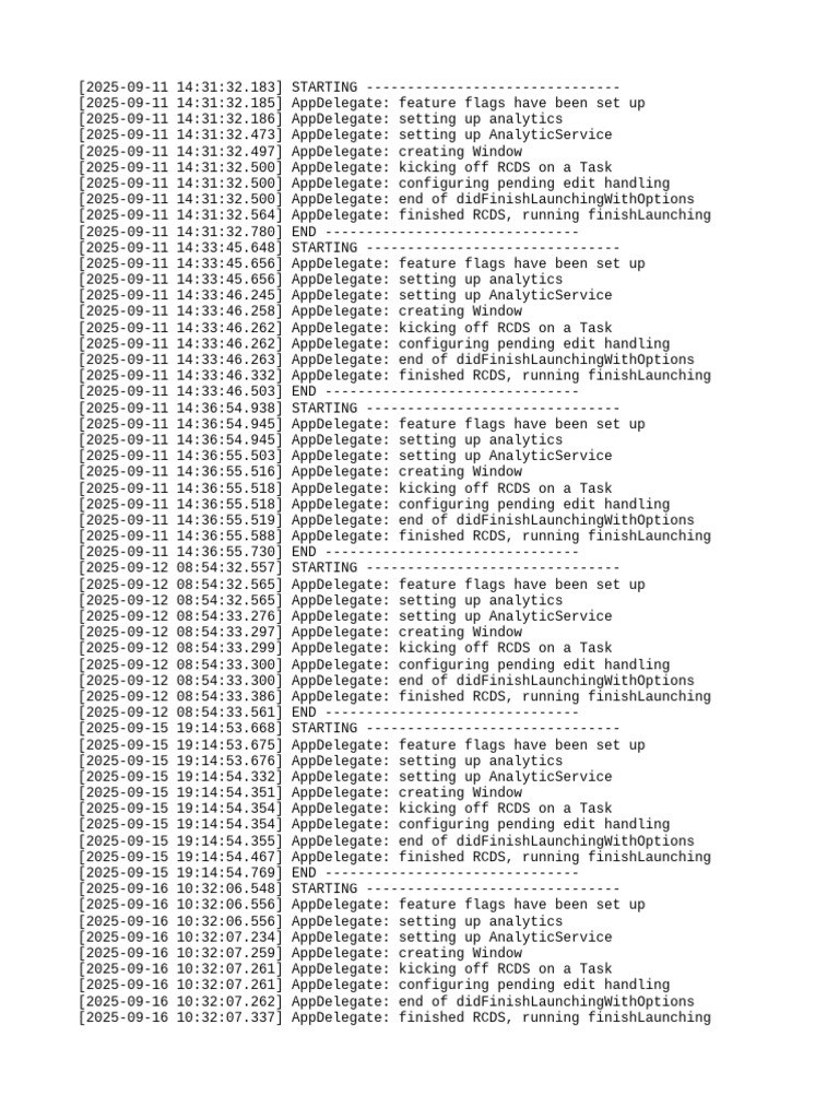 AppDelegate Analytics Setup Logs | PDF | Software | Microsoft Windows