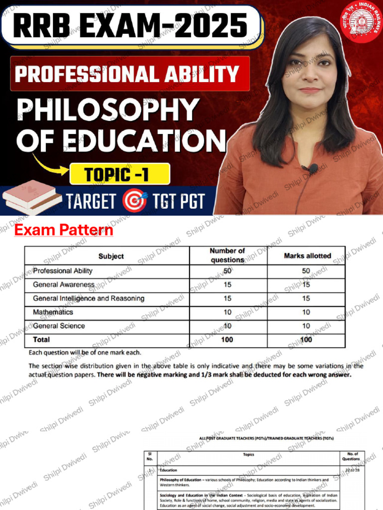 RRB Class-1 Philosophy of Education | PDF