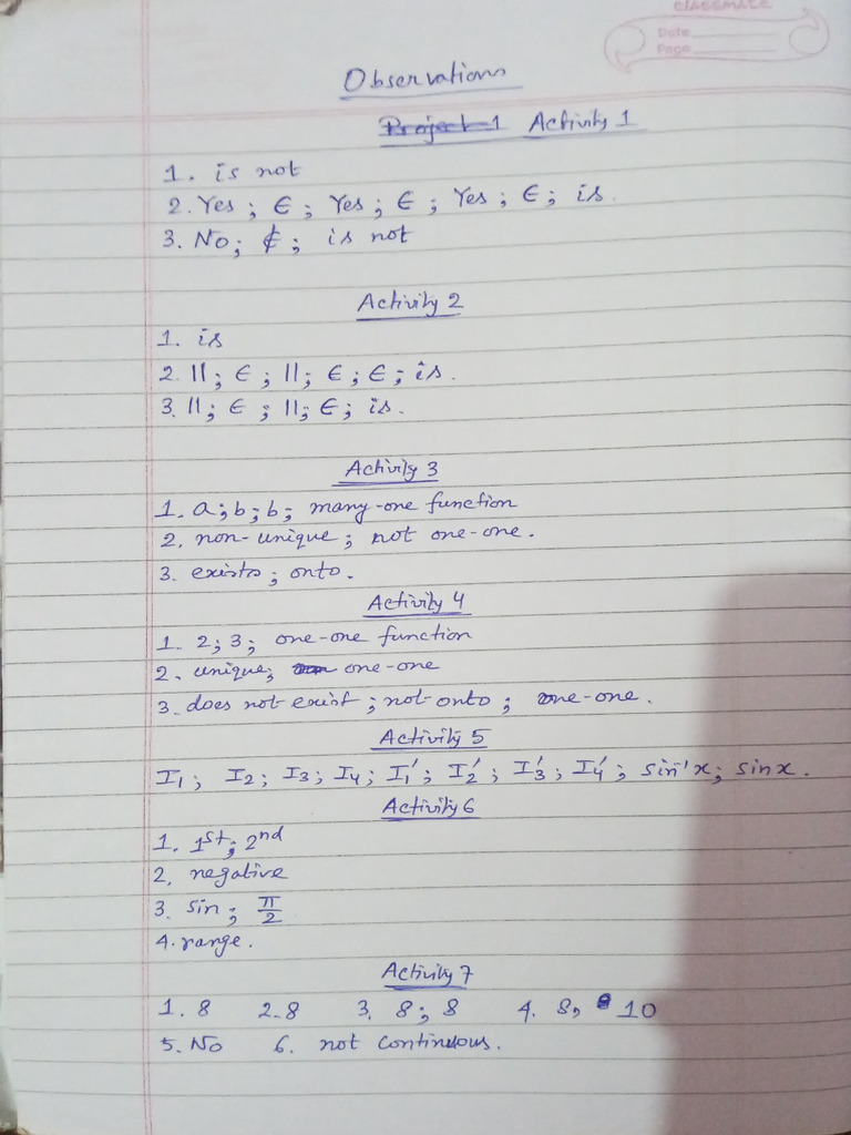 Observation of Maths Activities | PDF