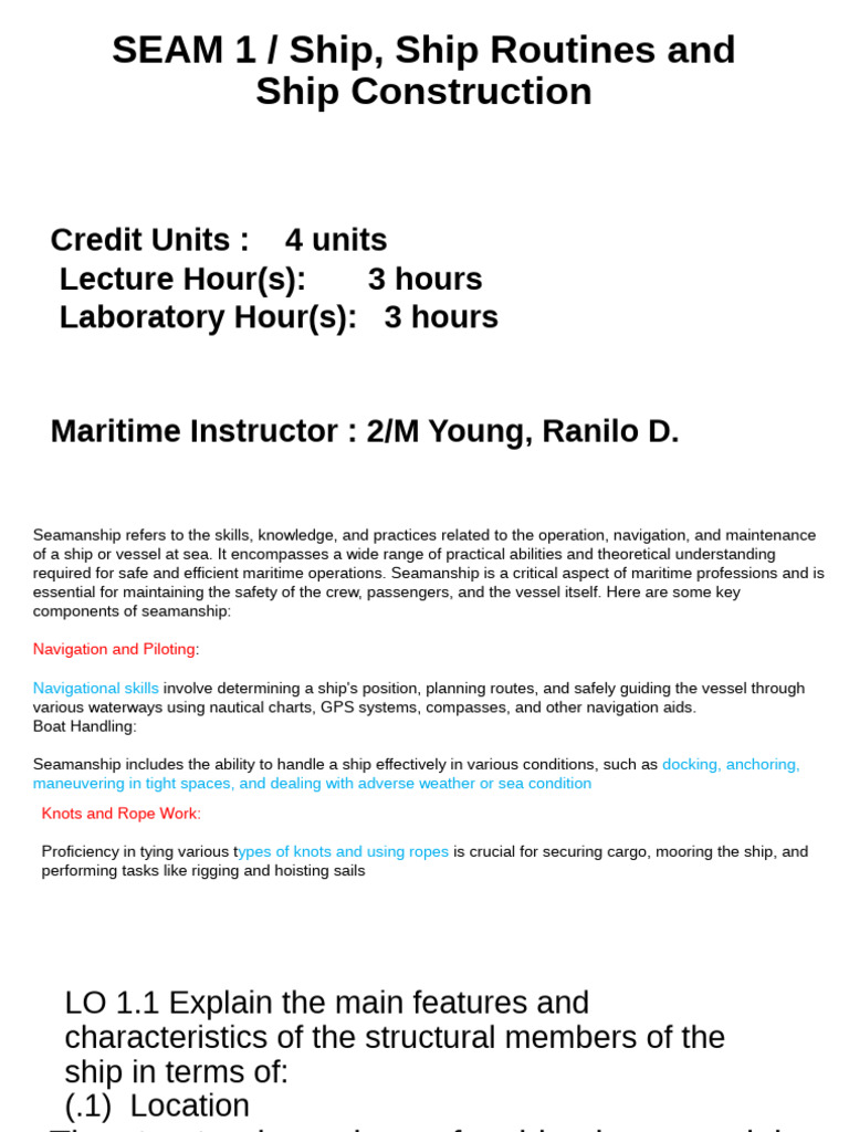 Seam 1 Prelim | PDF