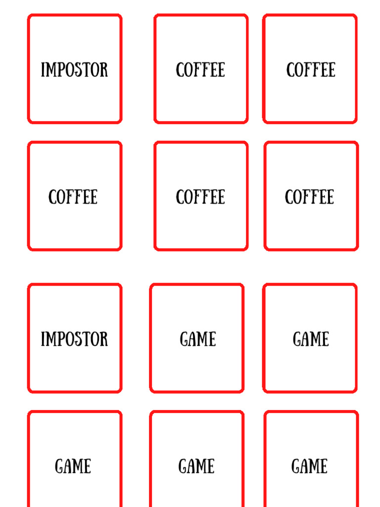 Impostor Game Variants Overview | PDF