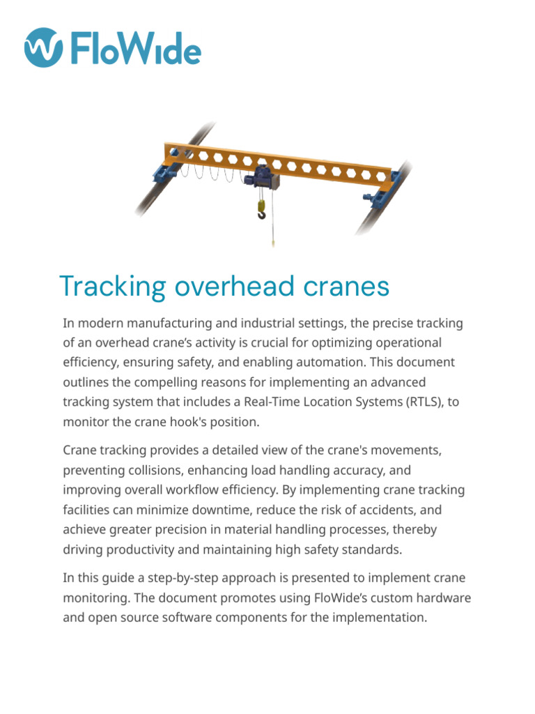 Advanced Crane Tracking Solutions | PDF | Crane (Machine) | Automation